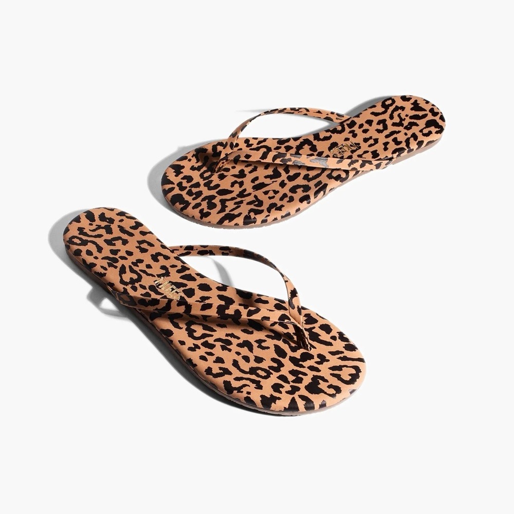 Tkees Lily Cheetah Print Flip Flops